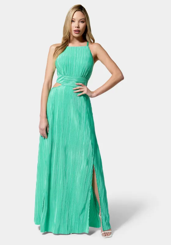 Knit Plisse Cutout Maxi sold by Bebe