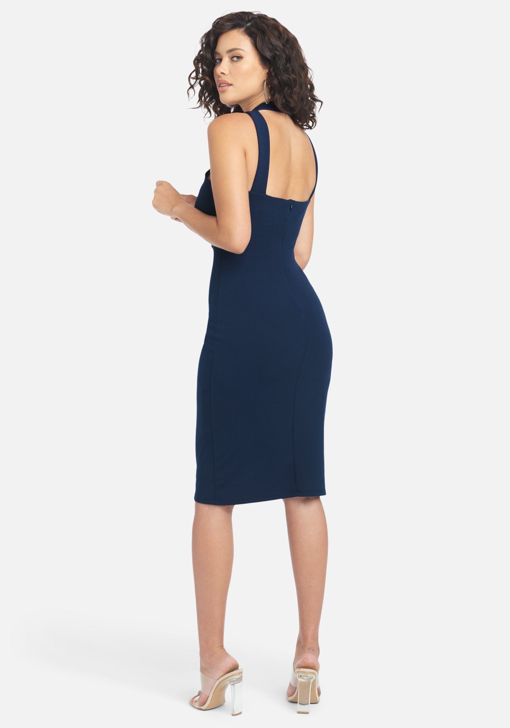 Halter Neck Bodycon Midi Dress sold by Bebe product image thumbnail 3