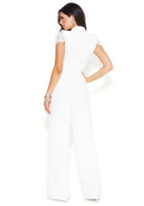 Lace Capelet Jumpsuit sold by Bebe