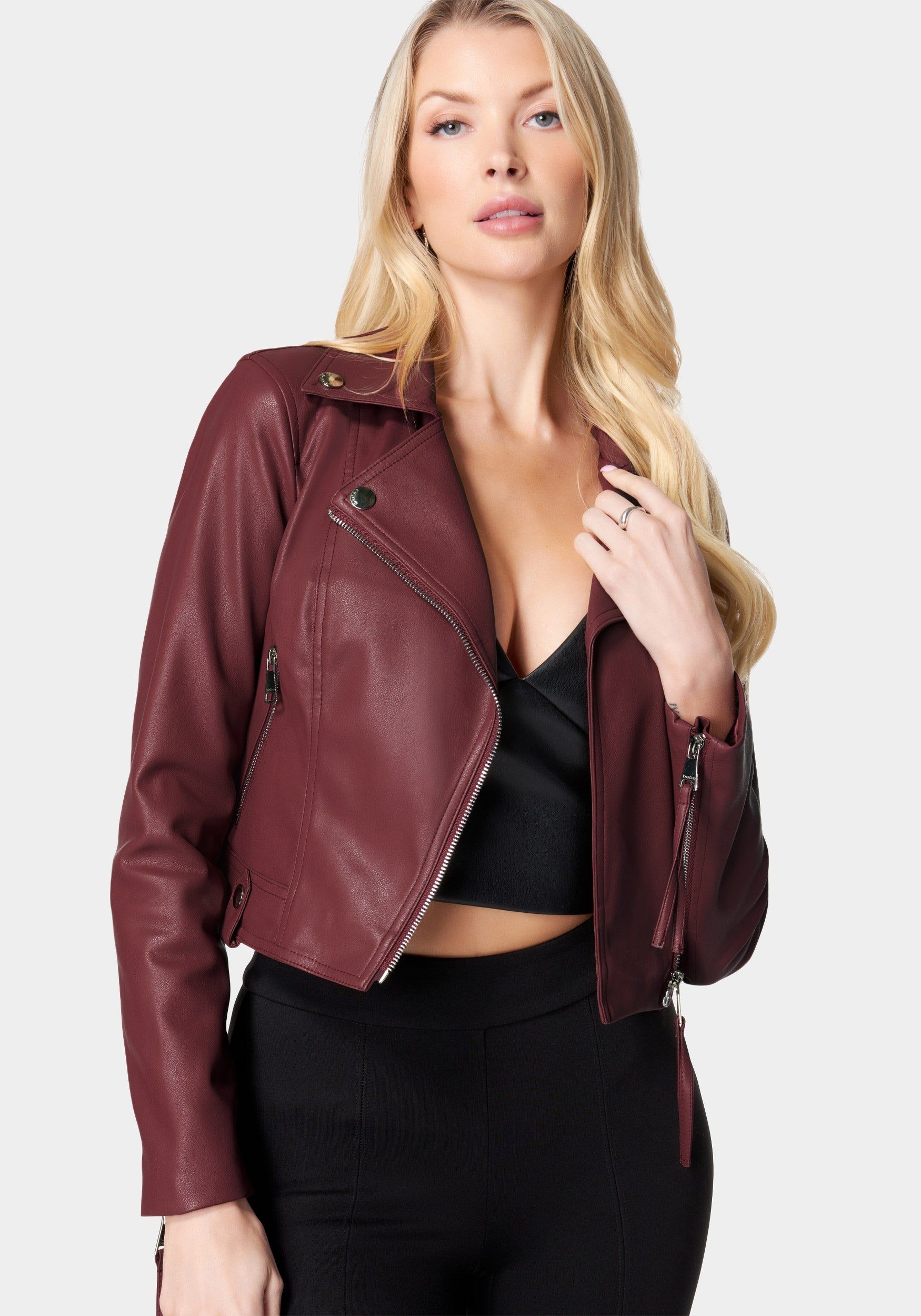 Vegan Leather Moto Jacket sold by Bebe product image thumbnail 2