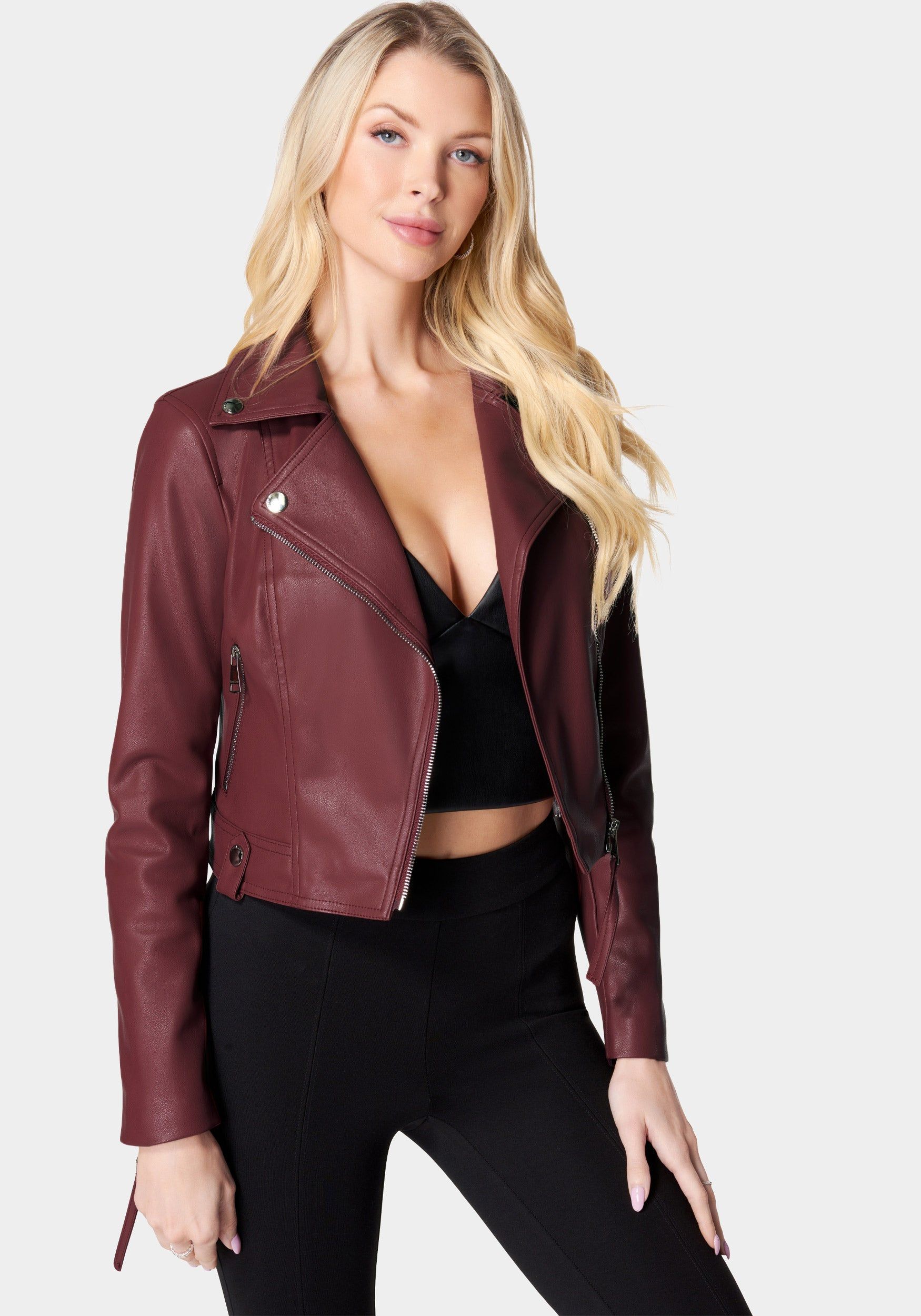 Vegan Leather Moto Jacket sold by Bebe product image thumbnail 3
