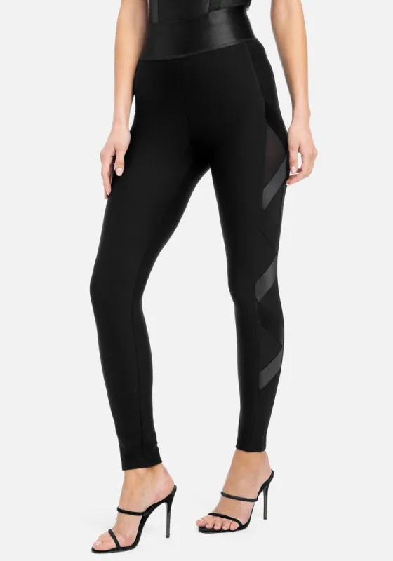 Side Mesh Detail Legging sold by Bebe