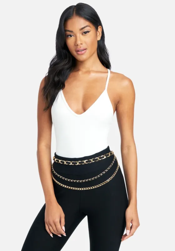 Multi Layer Chain Belt sold by Bebe