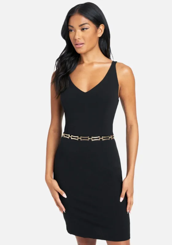 Gold Link Slim Chain Belt sold by Bebe