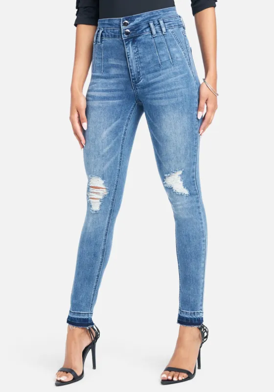 Double Banded High Waist Jeans sold by Bebe