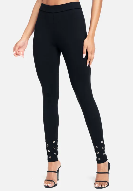 Grommet Detail Knit Legging sold by Bebe