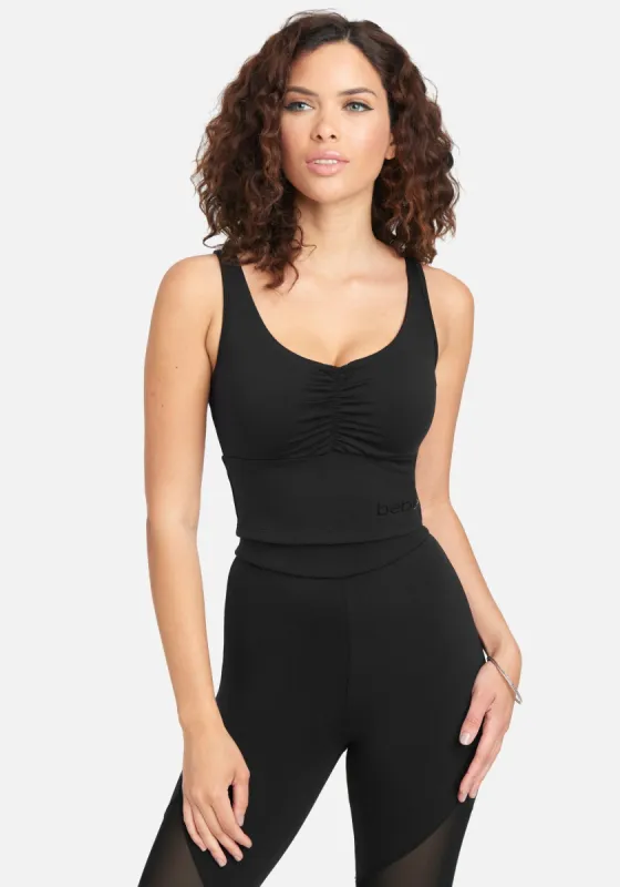 Bebe Logo Ruched Bust Crop Top sold by Bebe