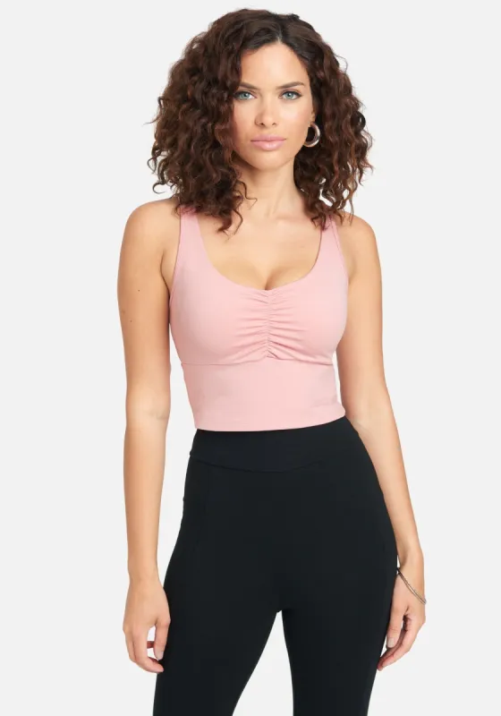 Bebe Logo Ruched Bust Crop Top sold by Bebe