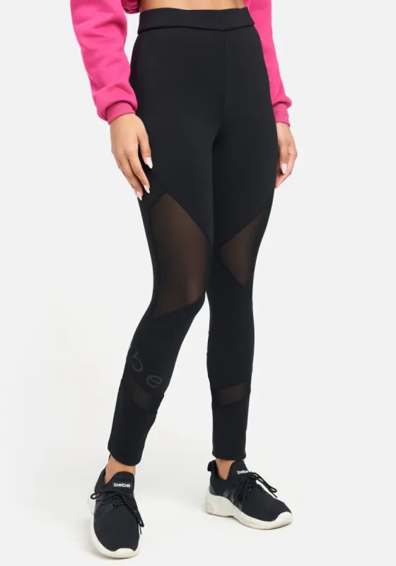 Bebe Logo Mesh Knit Leggings sold by Bebe