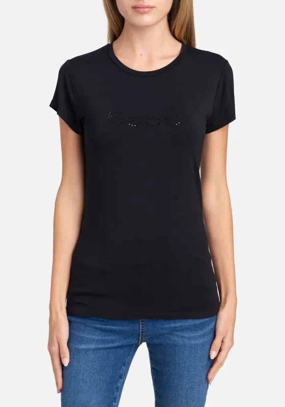 Bebe Logo Tonal Rhinestone Tee sold by Bebe