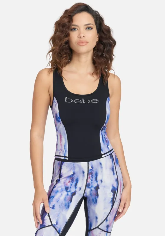 Bebe Logo Print Detail Crop Top sold by Bebe