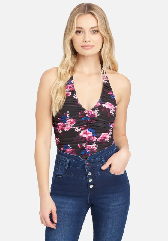 Printed 4 Way Stretch Mesh Bodysuit sold by Bebe