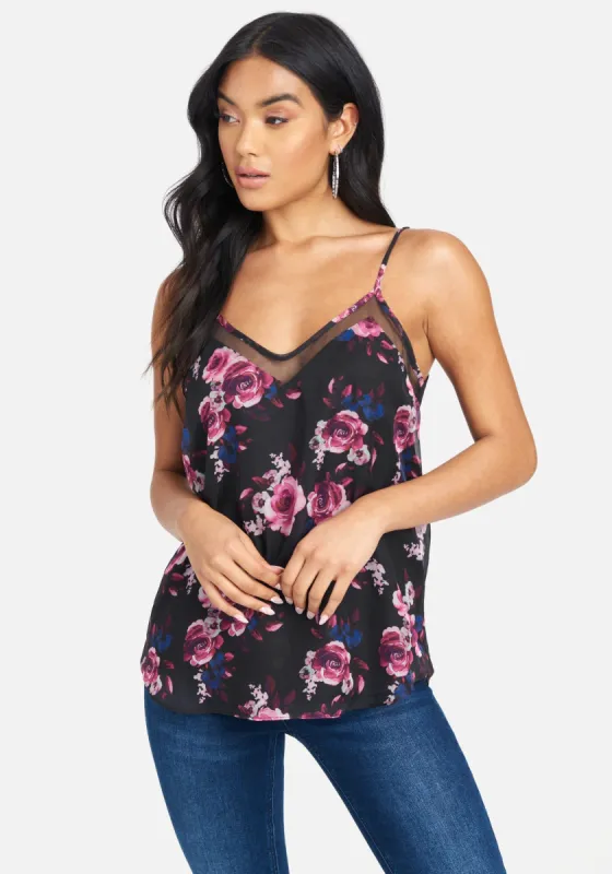 Printed Chiffon Tank Top sold by Bebe