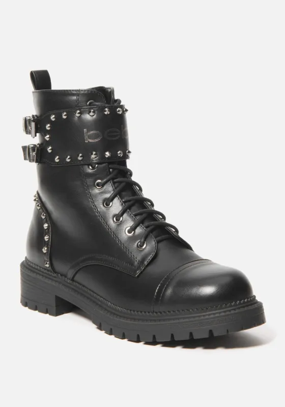 Dalila Combat Boots sold by Bebe