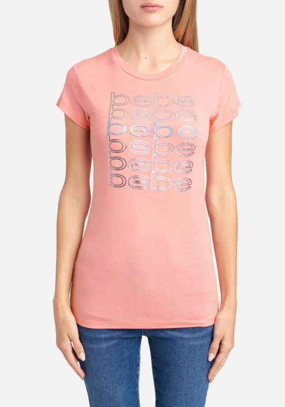 Bebe Mirror Glitter Foil Tee sold by Bebe