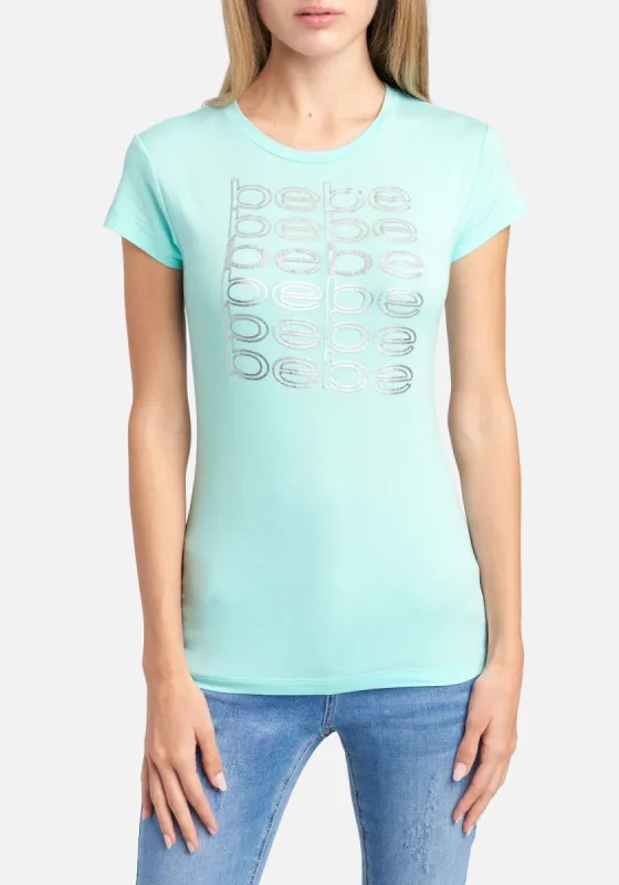 Bebe Mirror Glitter Foil Tee sold by Bebe