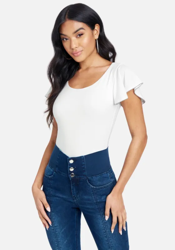 Flutter Sleeve Knit Top sold by Bebe