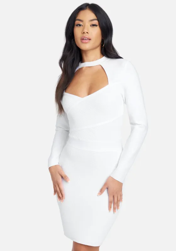 Surplice Front Bandage Dress sold by Bebe