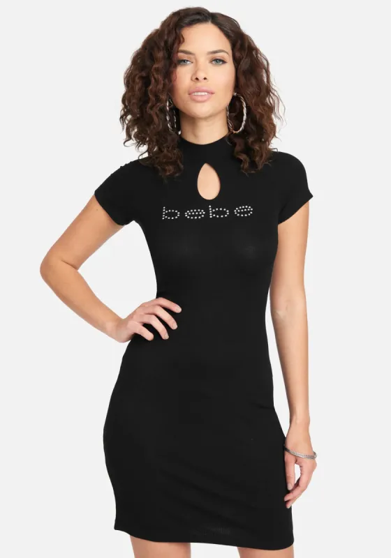 Keyhole Bebe Logo Dress sold by Bebe