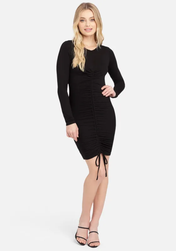 Drawstring Front Mini Dress sold by Bebe