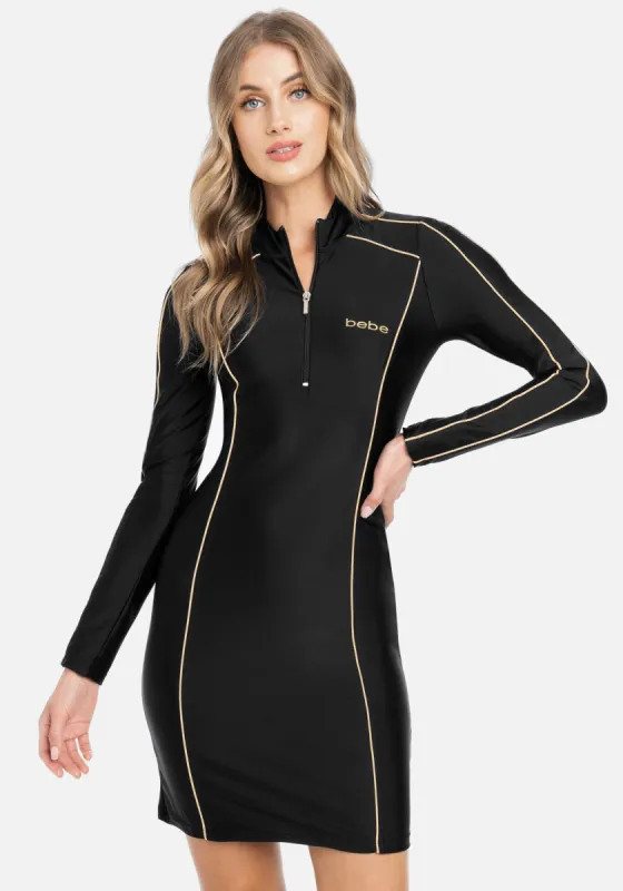 Bebe Logo Stitch Contrast Dress sold by Bebe