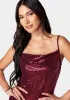 Cowl Sequin Mini Dress sold by Bebe