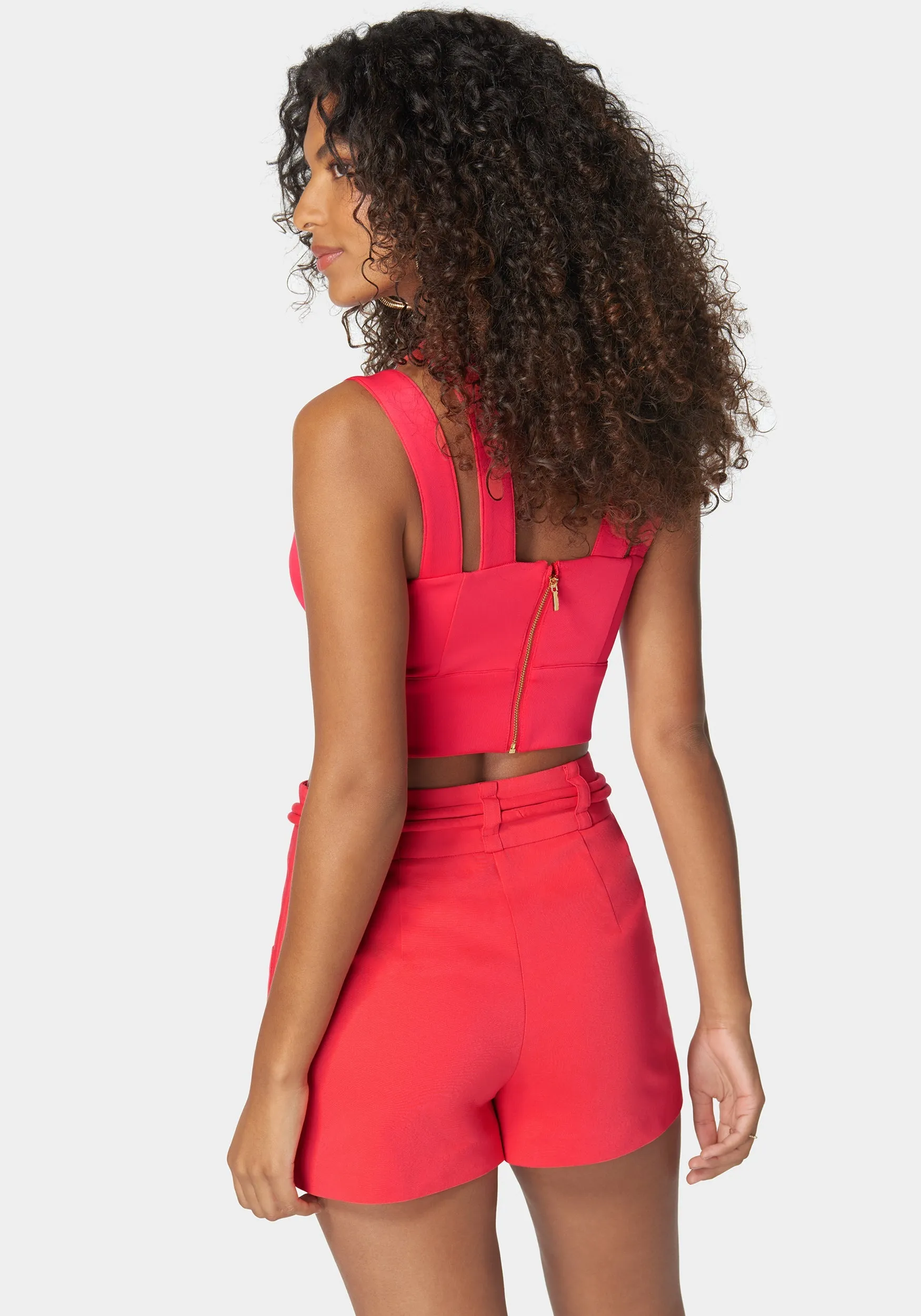 Sleeveless Front Keyhole Multi Strap Knit Top sold by Bebe product image thumbnail 3