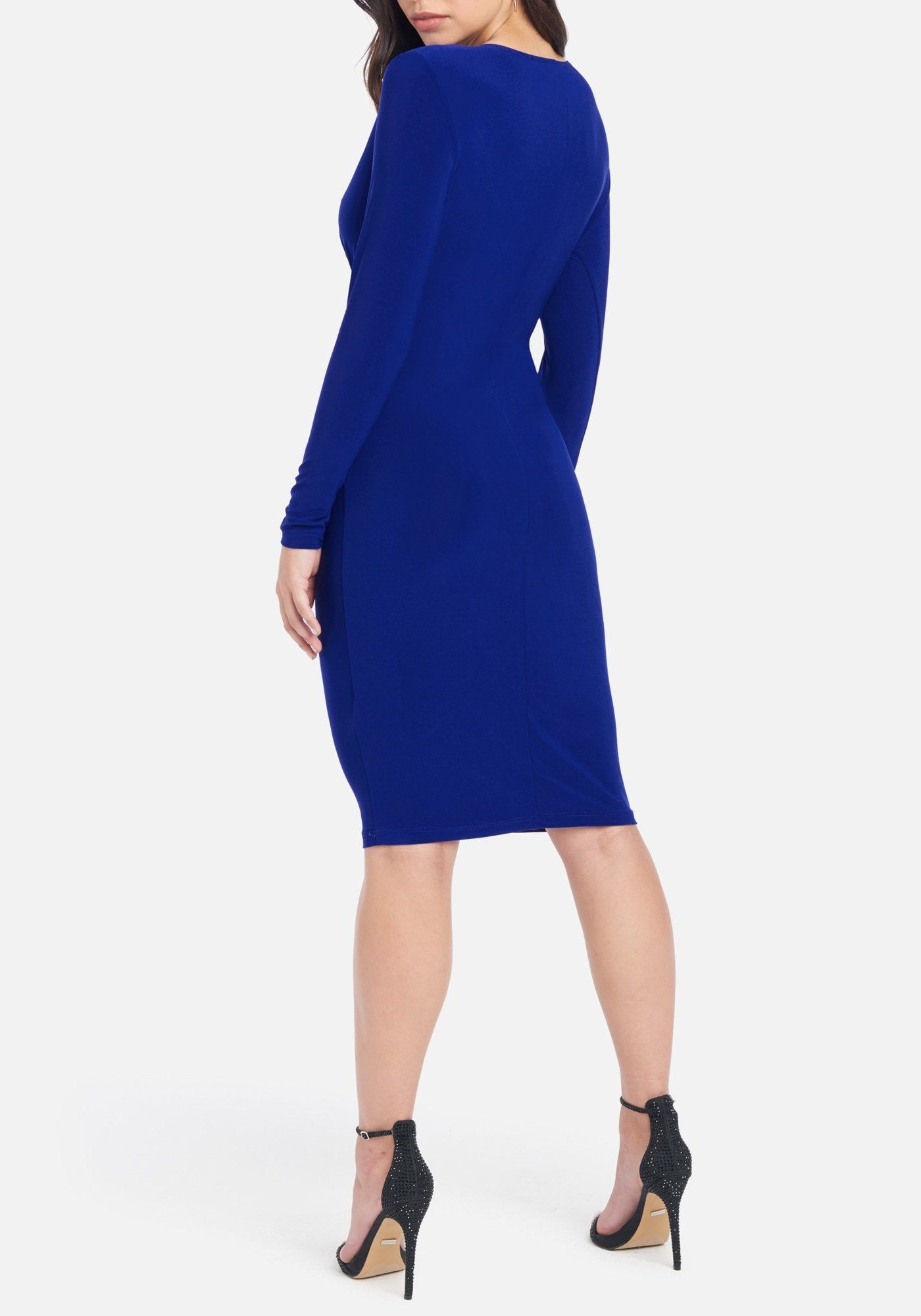 Knot Front V Neck Midi Dress sold by Bebe product image thumbnail 3