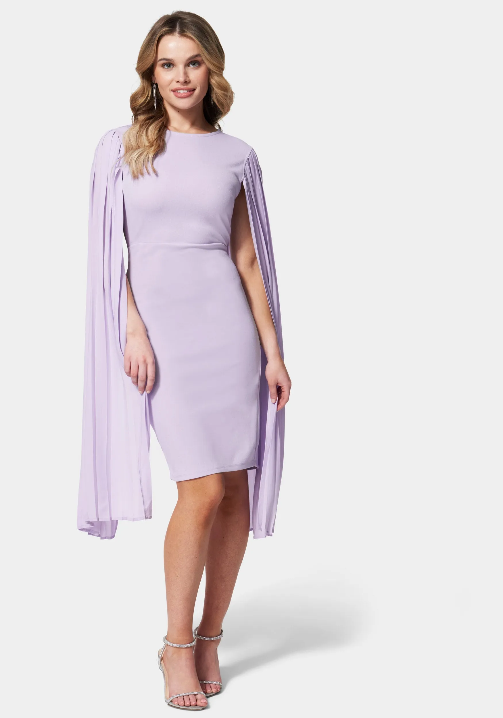 Cape Sleeve Midi Dress sold by Bebe product image thumbnail 3