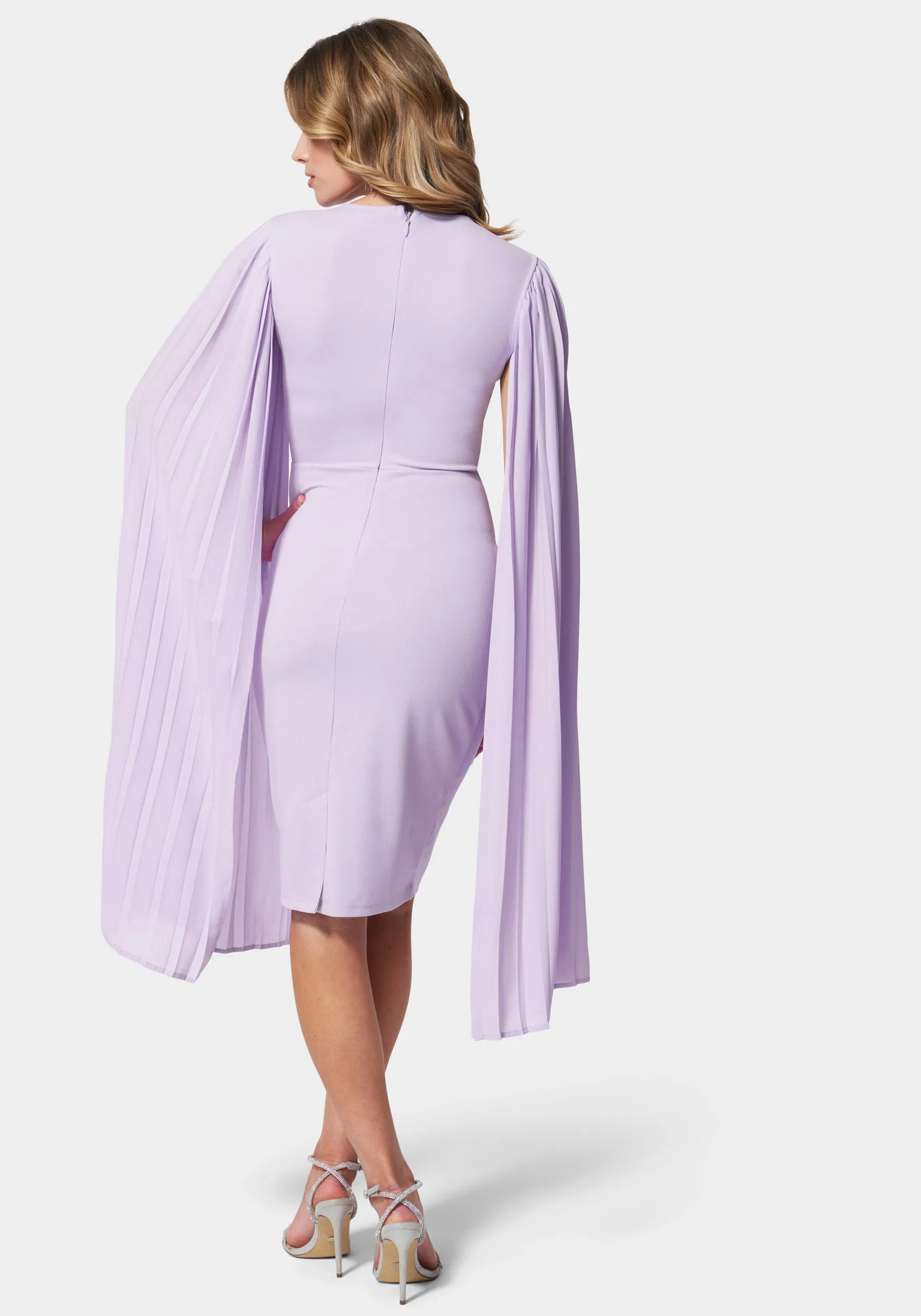 Cape Sleeve Midi Dress sold by Bebe product image thumbnail 4