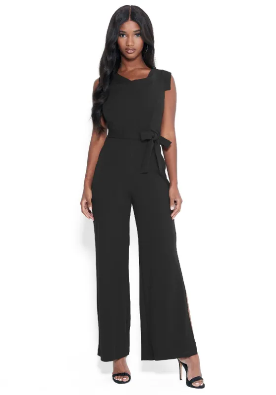 Slit Leg Jumpsuit sold by Bebe