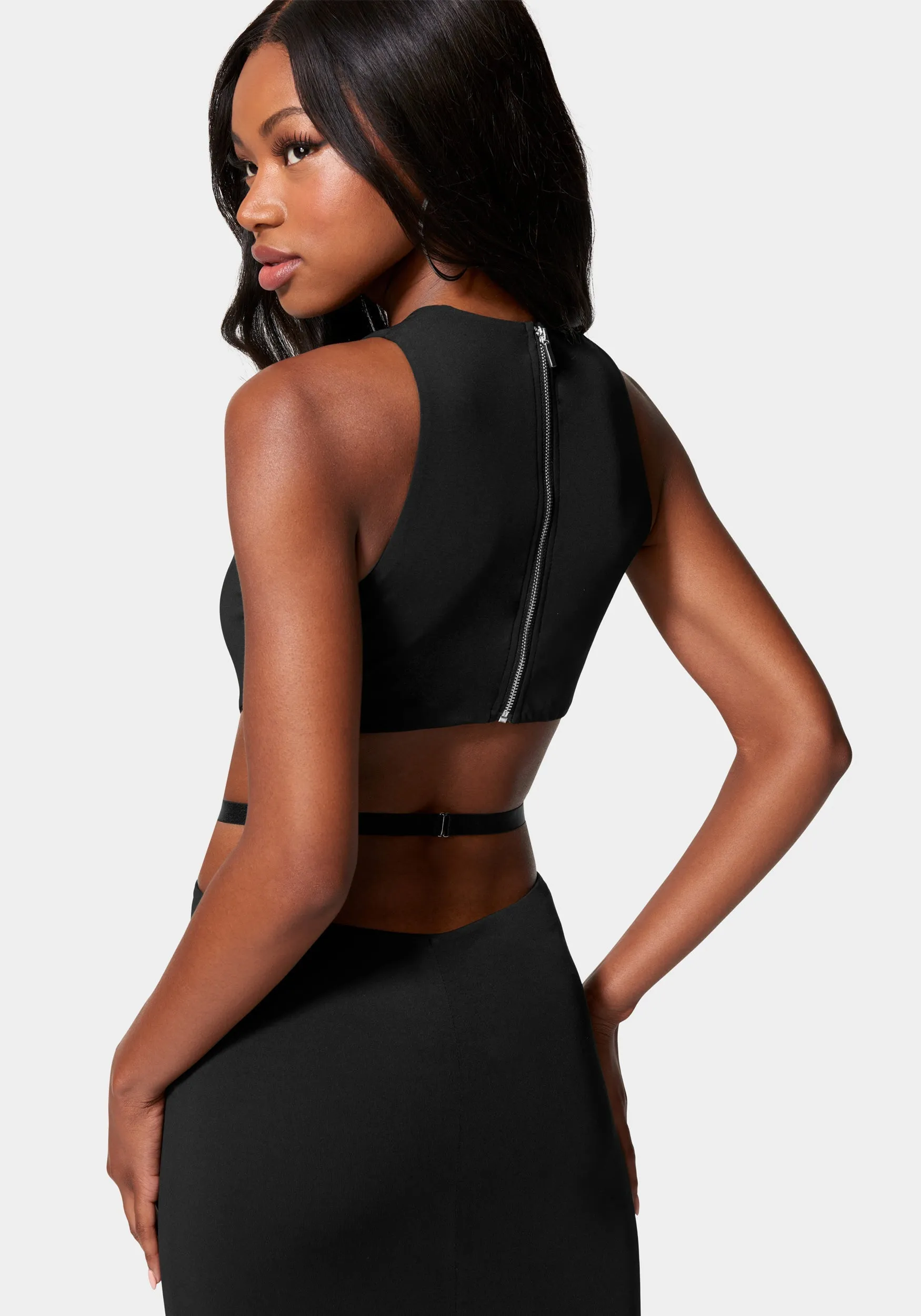 Slinky Side Cutout Midi Dress sold by Bebe product image thumbnail 3