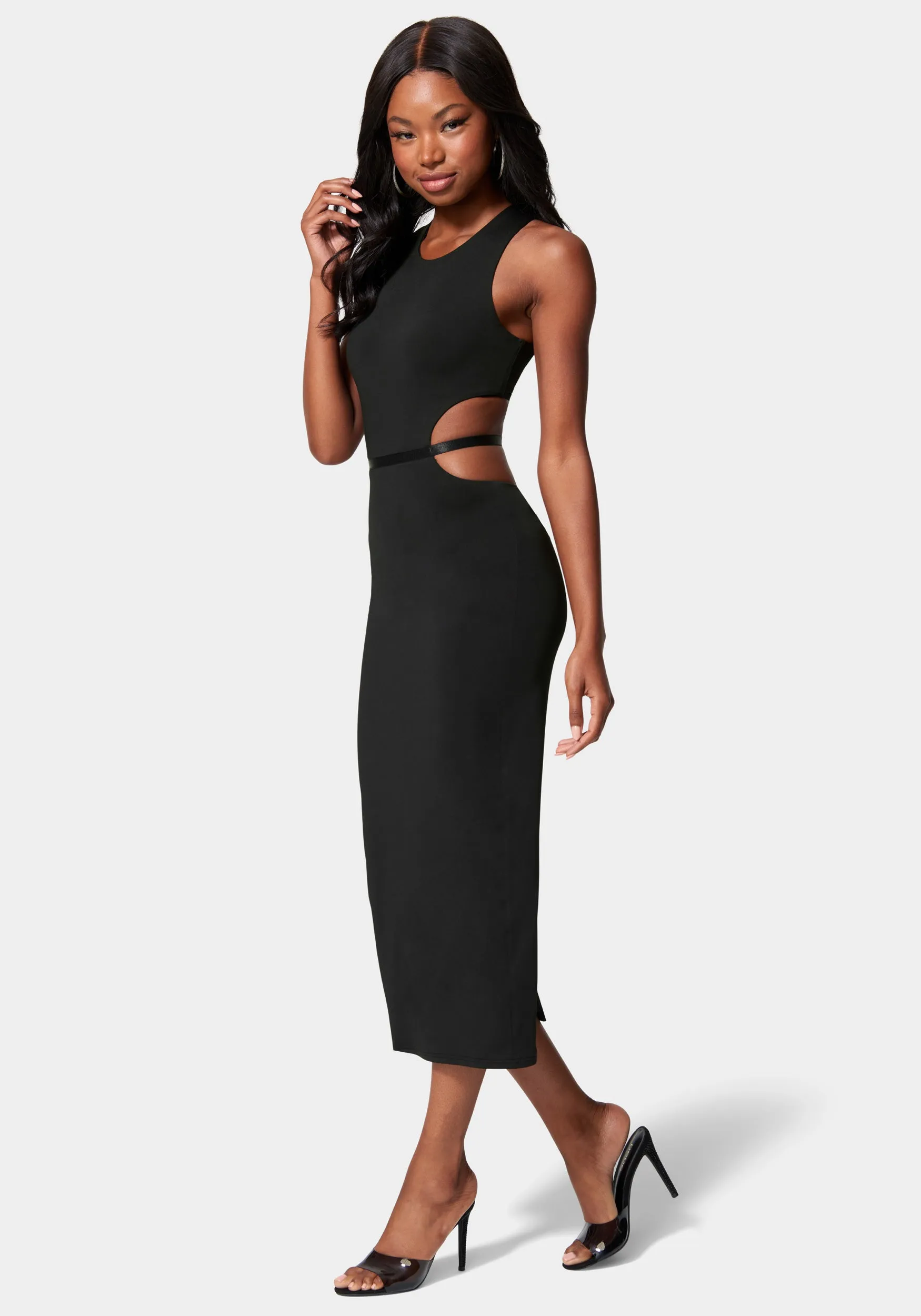 Slinky Side Cutout Midi Dress sold by Bebe product image thumbnail 2
