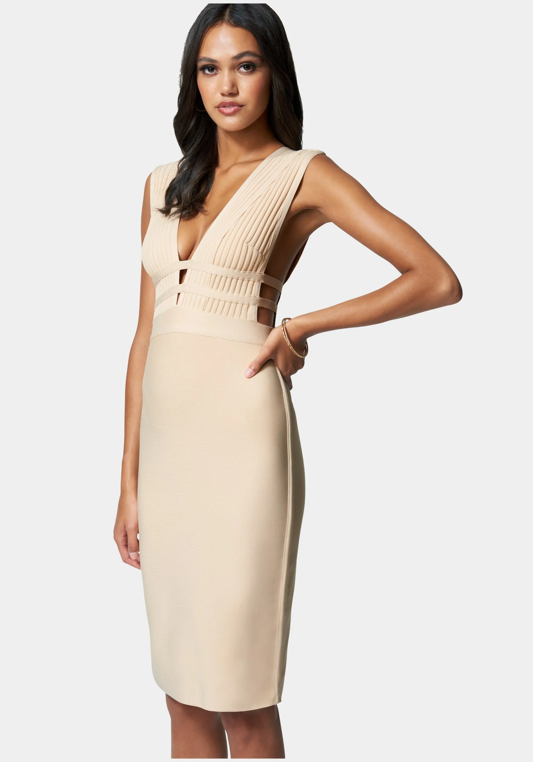 Plunge Neck Bandage Dress sold by Bebe product image thumbnail 2