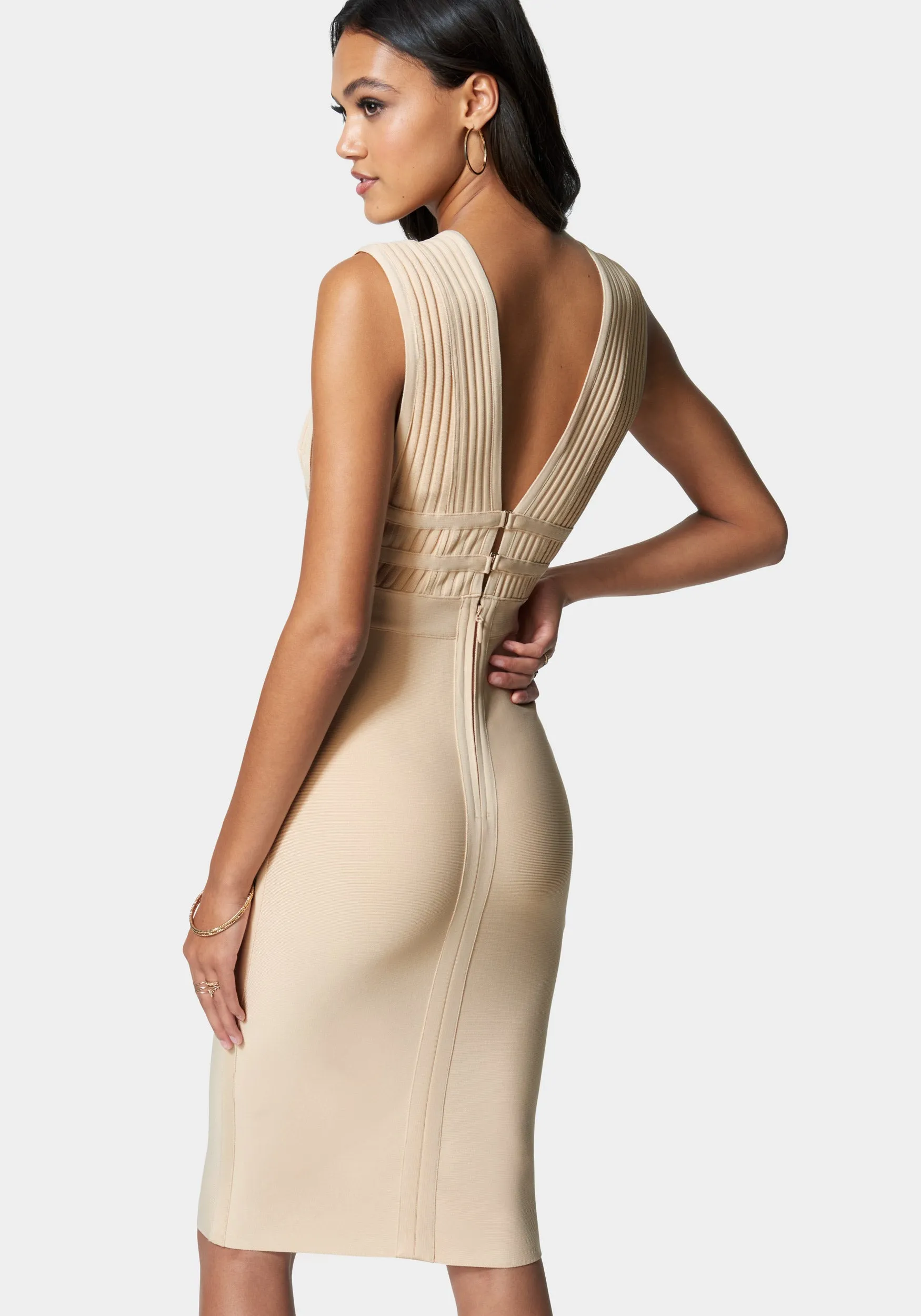 Plunge Neck Bandage Dress sold by Bebe product image thumbnail 3