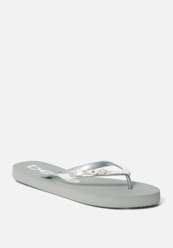 Treanna Logo Flip Flops sold by Bebe