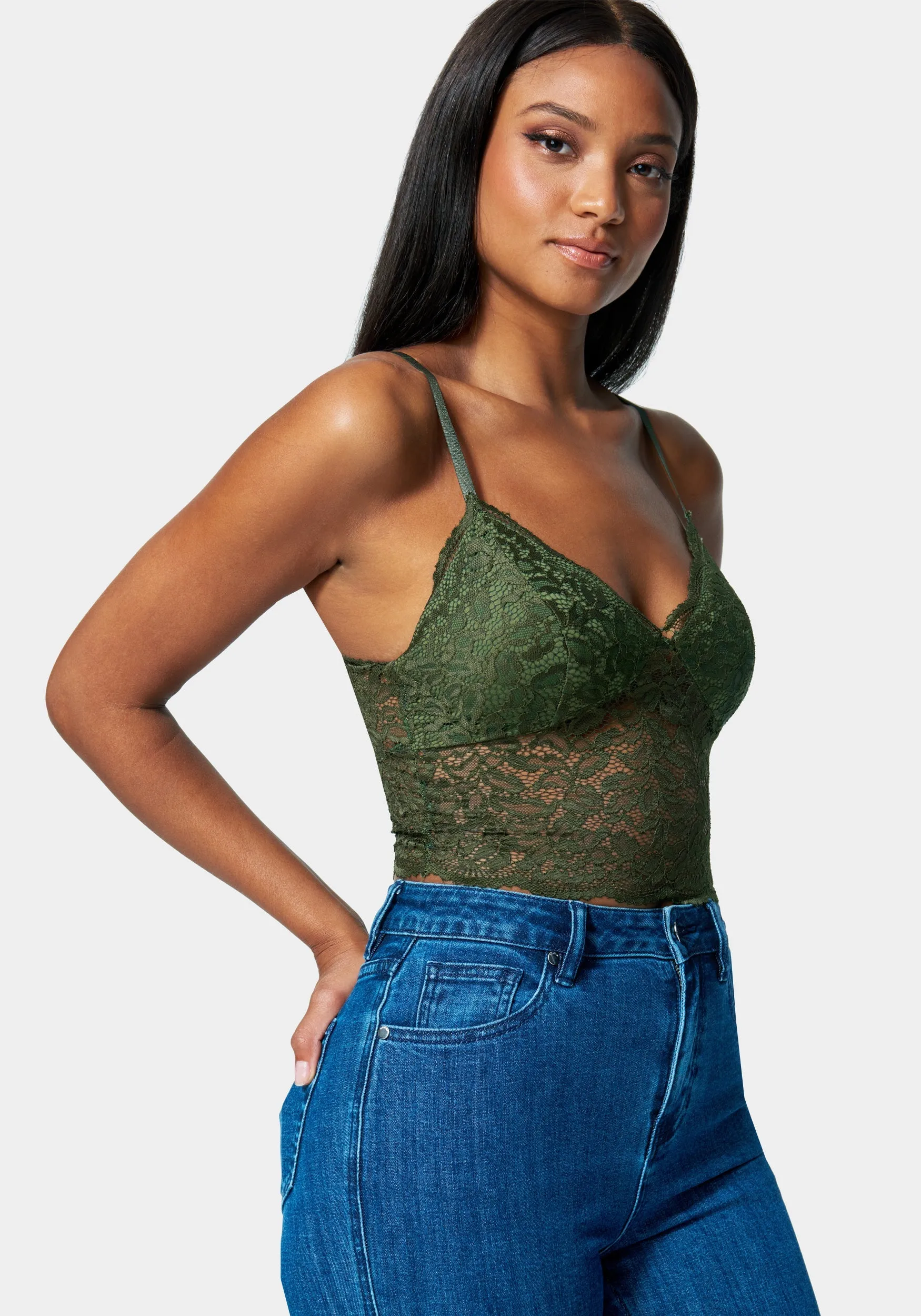 Scallop Trim Lace Bralette sold by Bebe product image thumbnail 2