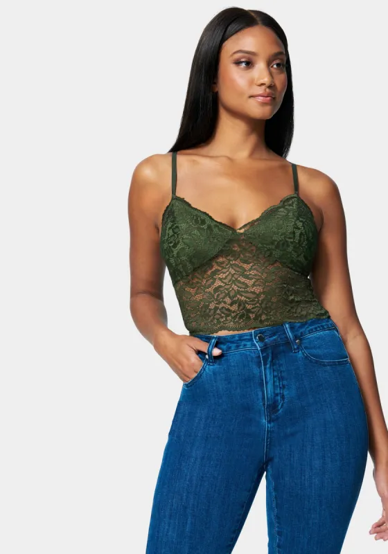 Scallop Trim Lace Bralette sold by Bebe