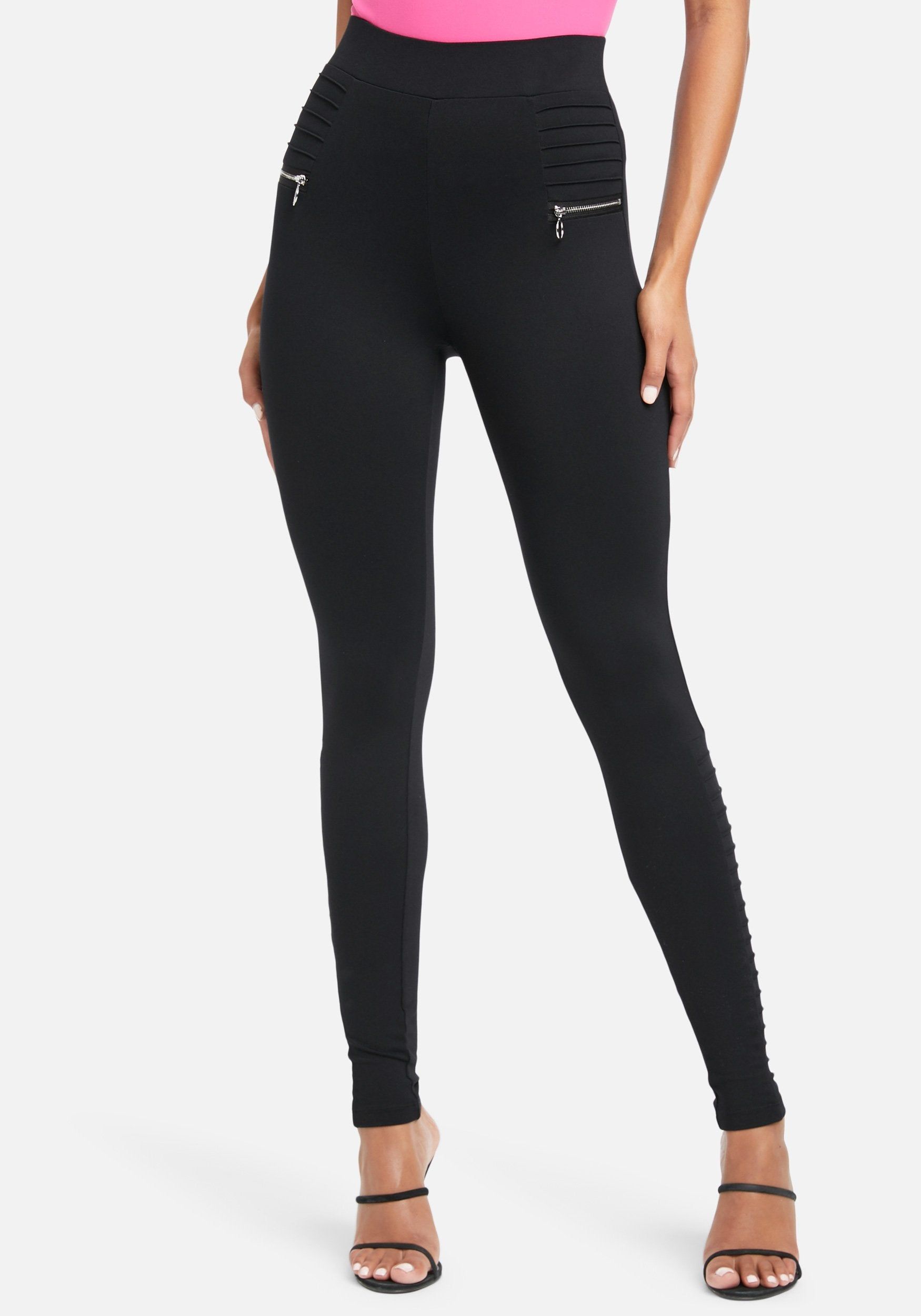 Pin Tuck Detail Knit Leggings sold by Bebe