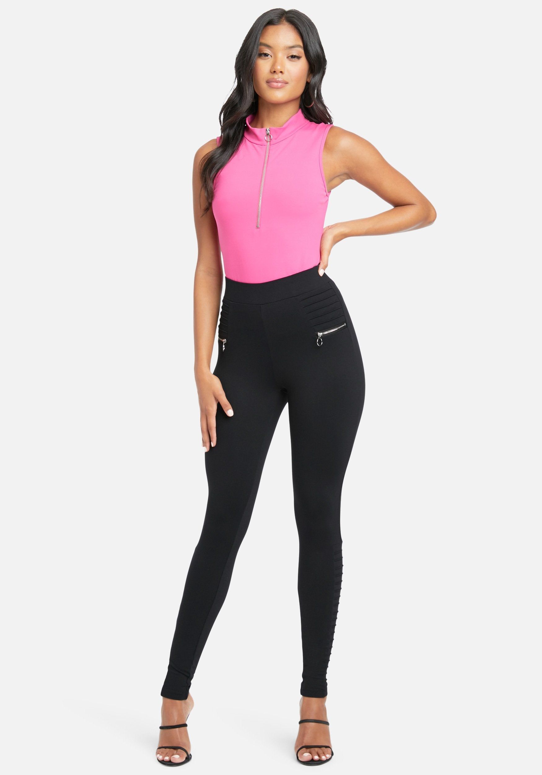 Pin Tuck Detail Knit Leggings sold by Bebe product image thumbnail 2