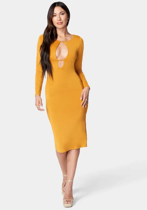 Open Neck Midi Dress sold by Bebe