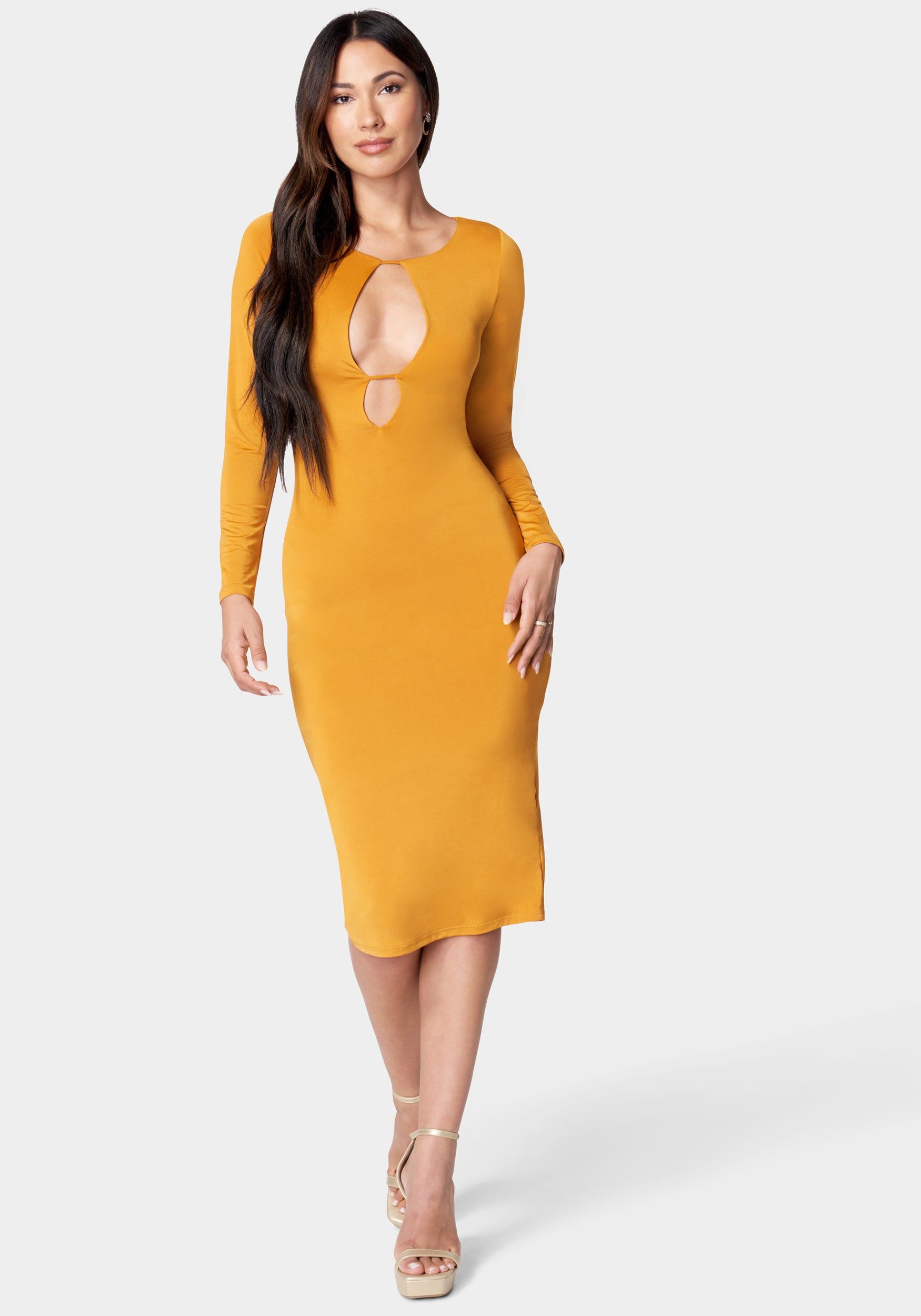 Open Neck Midi Dress sold by Bebe