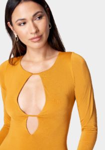 Open Neck Midi Dress sold by Bebe