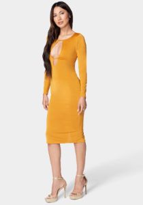 Open Neck Midi Dress sold by Bebe