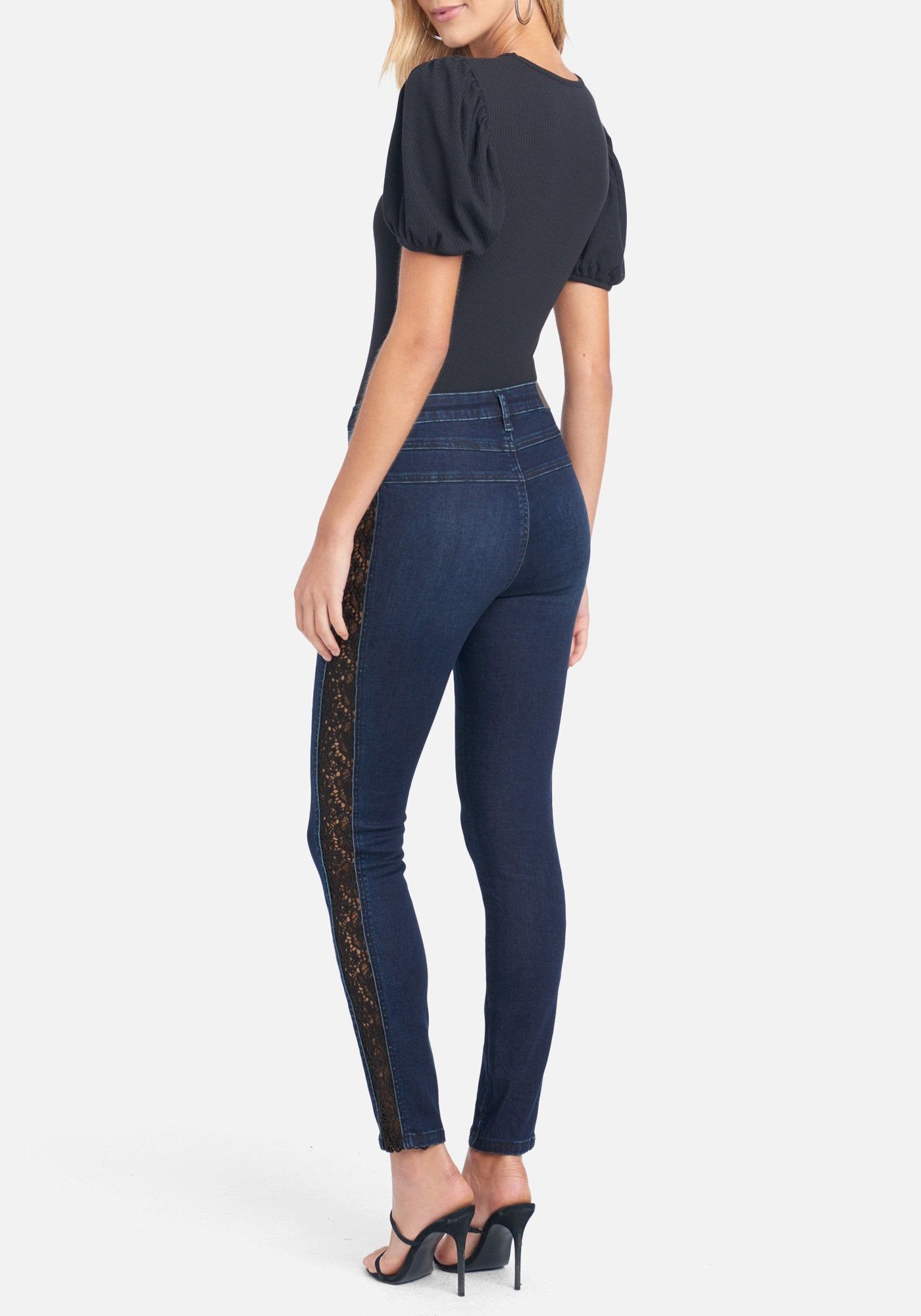 Lace Panel Skinny Jeans sold by Bebe product image thumbnail 3