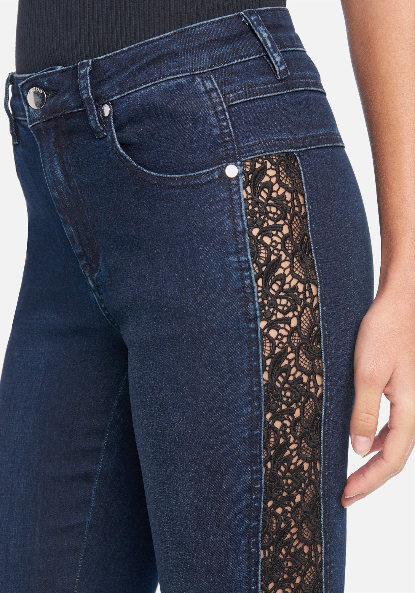 Lace Panel Skinny Jeans sold by Bebe product image thumbnail 4