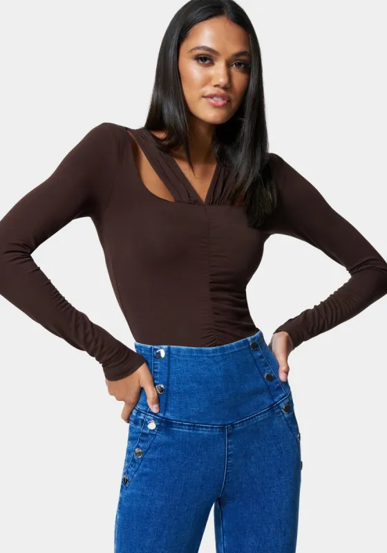 Cut Out Ruched Top sold by Bebe