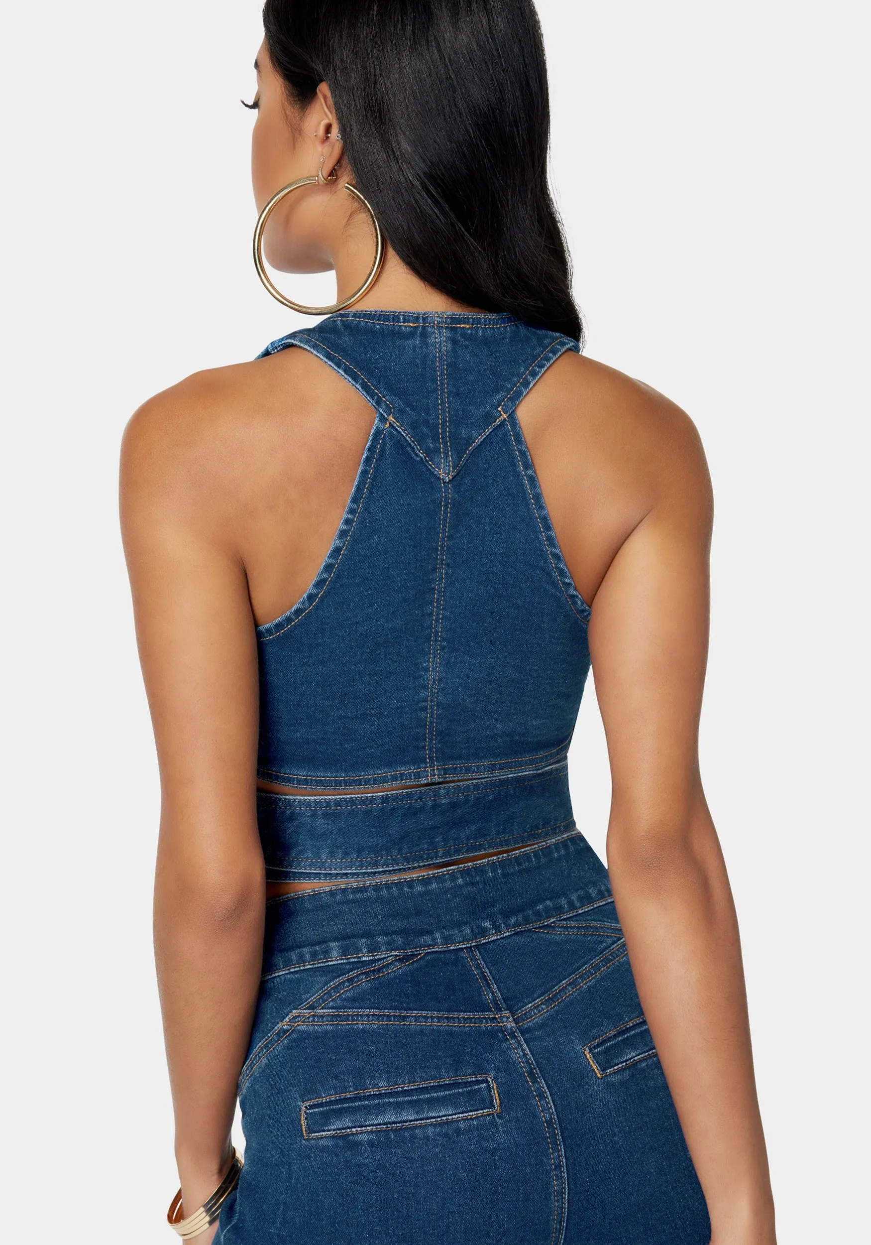 Wrap Denim Top sold by Bebe product image thumbnail 4