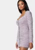 Zip Front Tweed Mini Dress sold by Bebe