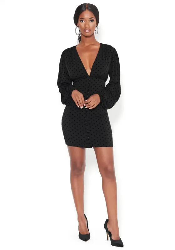 Burnout Dot Dress sold by Bebe